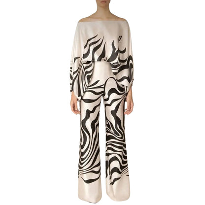 Robe Deux Pièces Élégante Manches Bouffantes