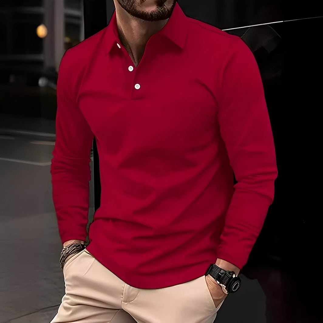 Polo Homme Classique Manches Longues pour Every Day
