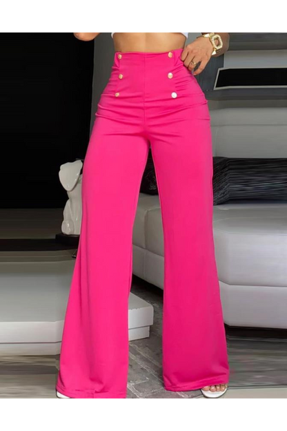Pantalon Femme Élégant Jambes Larges et Confortable