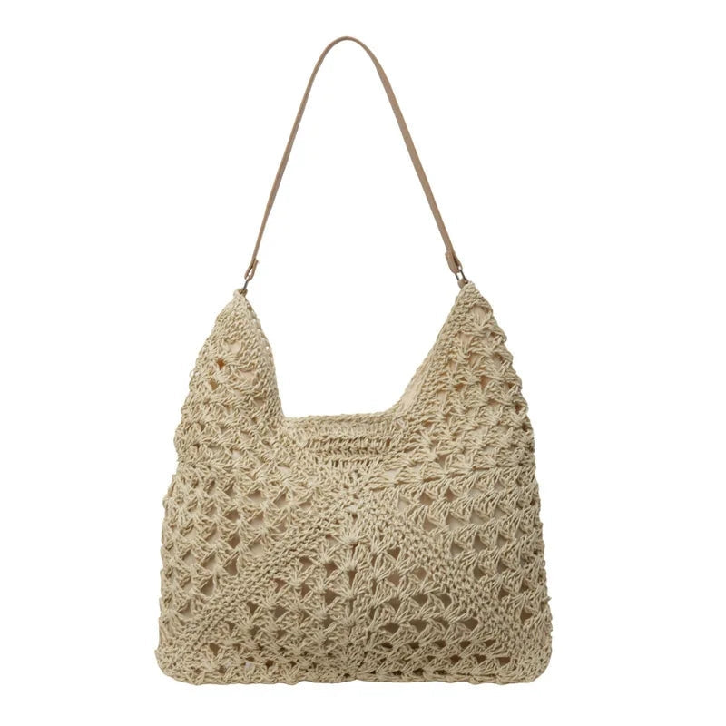 Sac à Main Tressé Élégant Triangle