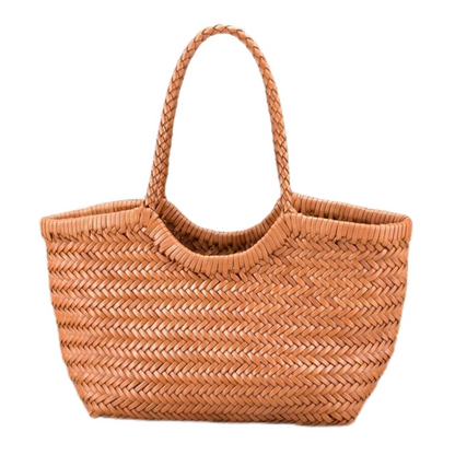 Sac à main en cuir tressé rustique et élégant