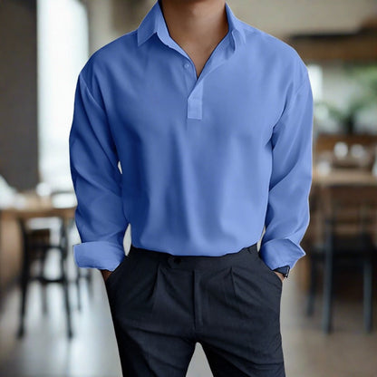 Polo Homme Manches Longues Élégant pour Quotidien