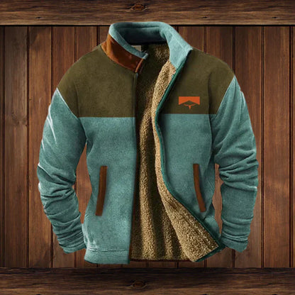 Veste Hiver Élégante Style Western avec Doublure Chaude et Imprimé