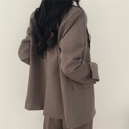 Costume Femme Tailleur 2 Pièces avec Blazer Long