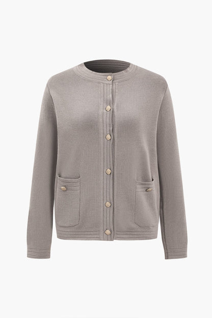 Cardigan et Pantalon Large pour Femme Ensemble Décontracté