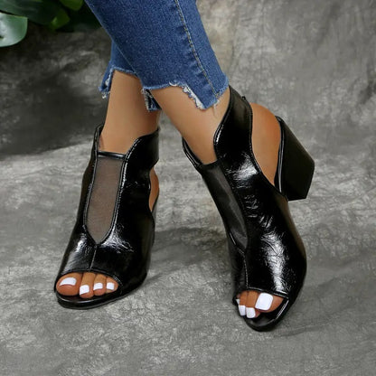 Sandales Femme Talon Compensé Bout Ouvert