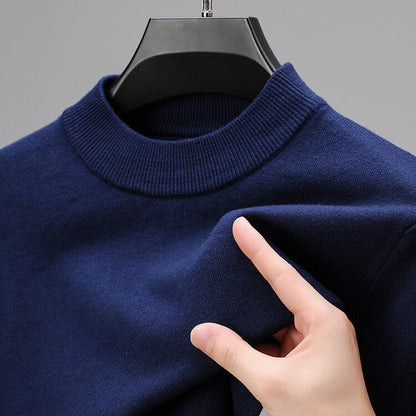 Pull Homme en Laine Brun Classique et Élégant