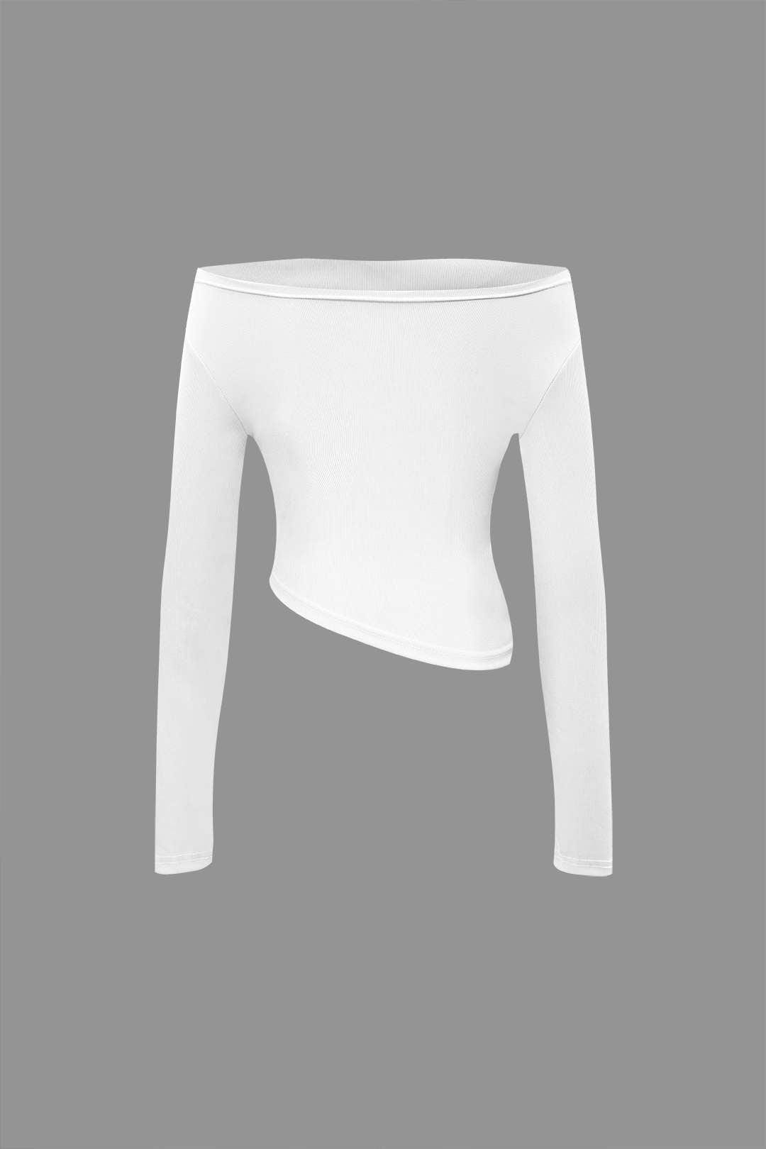 Ensemble Deux Pièces Élégant Asymétrique et Pantalon Large