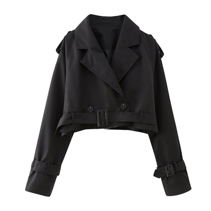 Manteau Femme Long et Élégant avec Ceinture Tailleur
