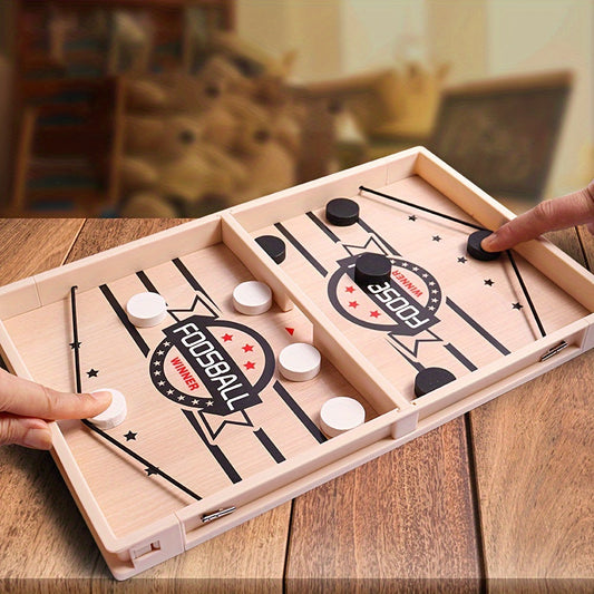 Jeu de hockey de table en bois avec palettes réglables - PanierRoyale