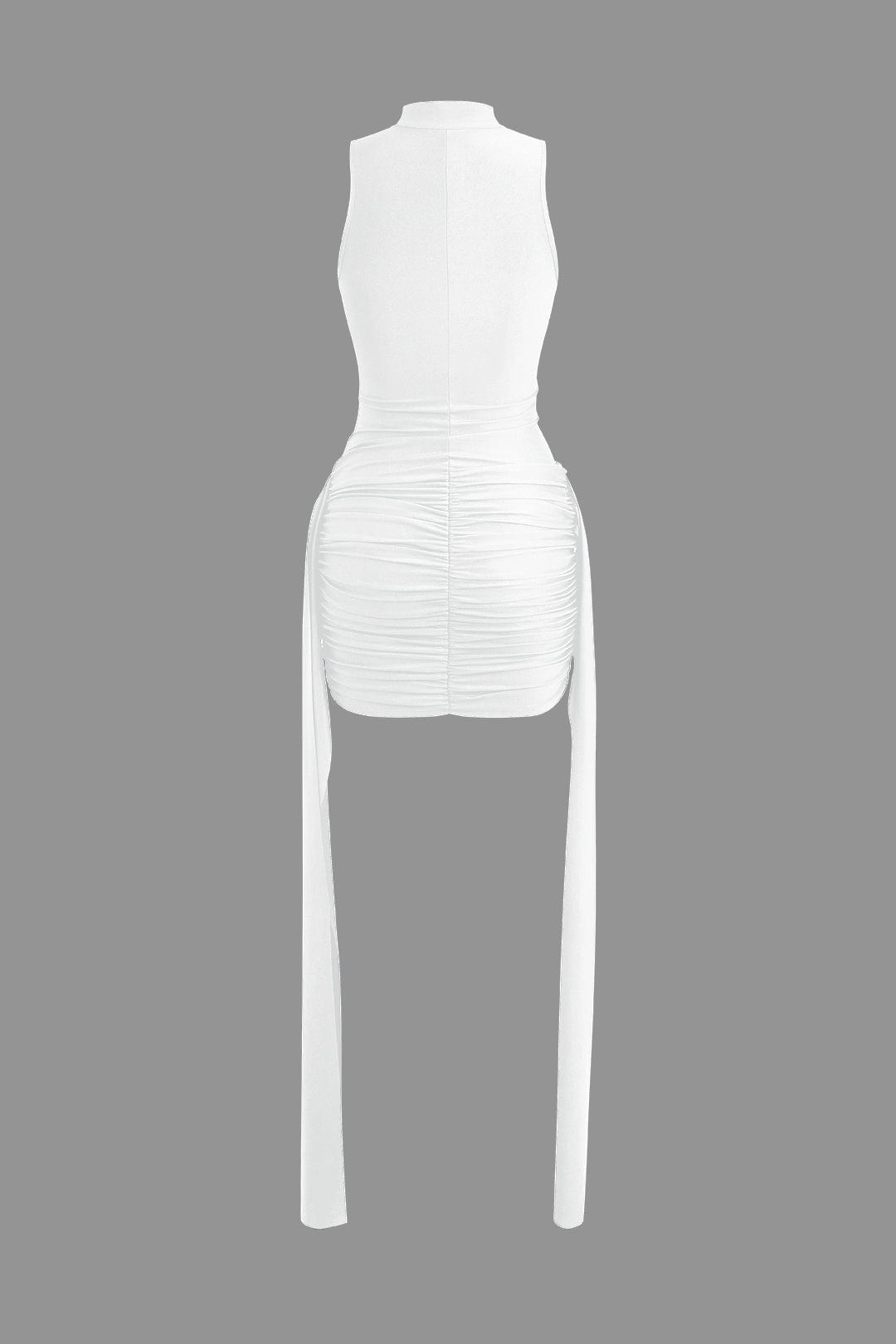 Robe Moulante Col Montant Élégante Noir Femme