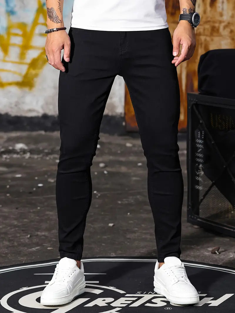 Jeans Slim Homme Élastique Denim Foncé - BerlinGlamour