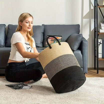 Corbeille à linge Moderne avec Compartiment de Rangement