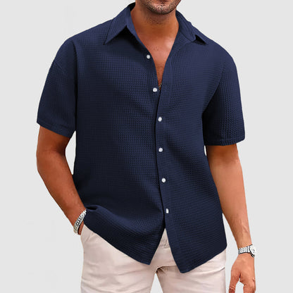 Chemise Homme Waffel Confortable et Élégante