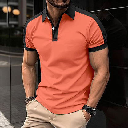 Chemise Homme Manche Courte Polo Été Décontractée