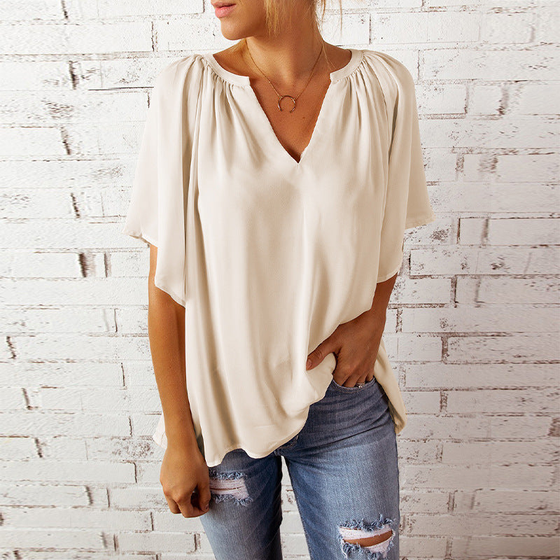 T-Shirt Femme Décontracté à Manches Courtes - PanierRoyale