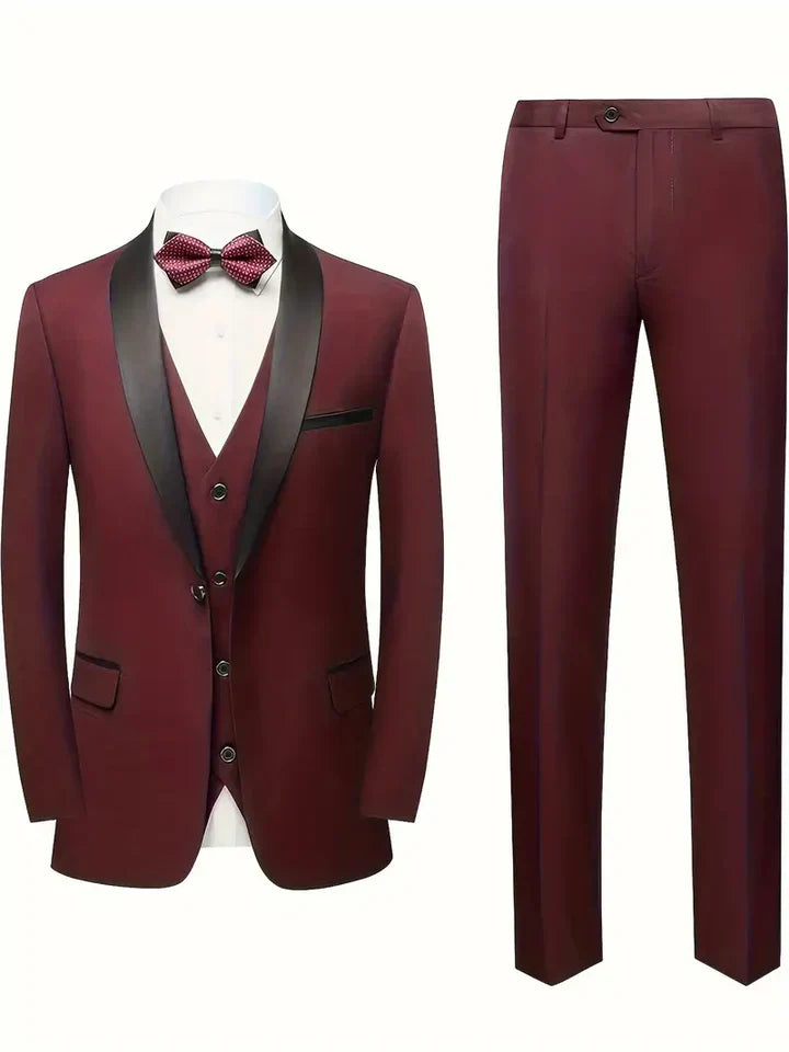 Costume Homme 3 Pièces Noir Classique Mariage