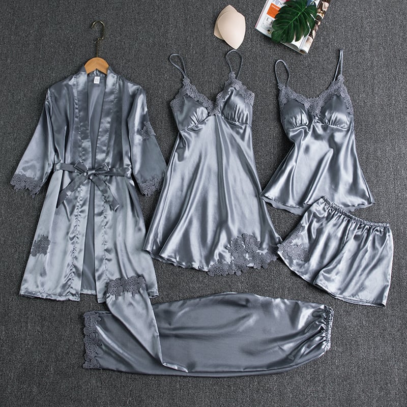Ensemble de nuit Femme Satin glacé Deux pièces