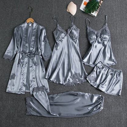Ensemble de nuit Femme Satin glacé Deux pièces