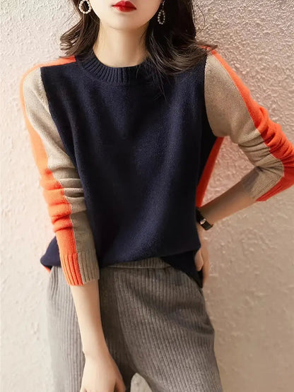 Pull Femme Oversized Col Rond Doux - PanierRoyale