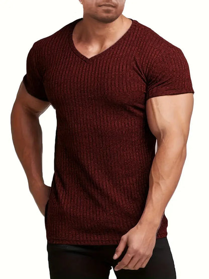 Chemise Homme Décontractée V-Encolure Slim Fit - BerlinGlamour