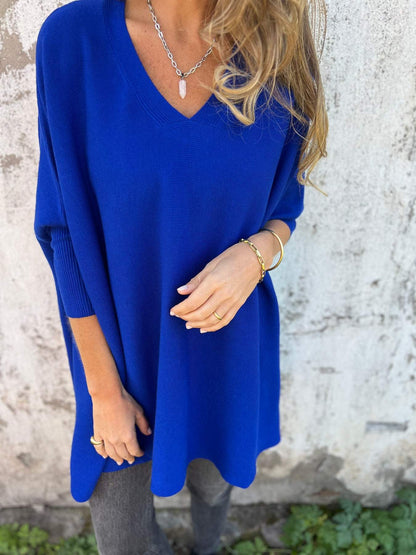 Pull Femme Noir Élégant Manches Longues