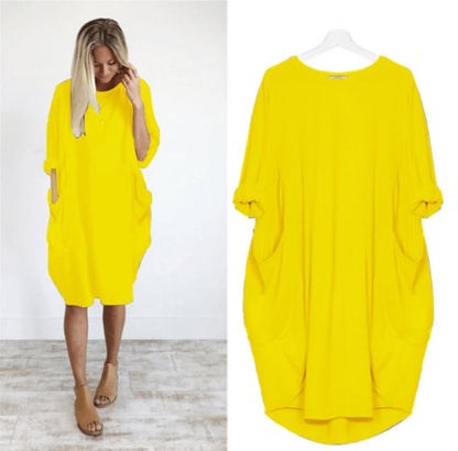 Robe Été Légère pour Femme - Col Rond et coupe Droite - PanierRoyale