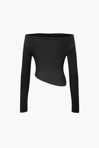 Ensemble Deux Pièces Élégant Asymétrique et Pantalon Large