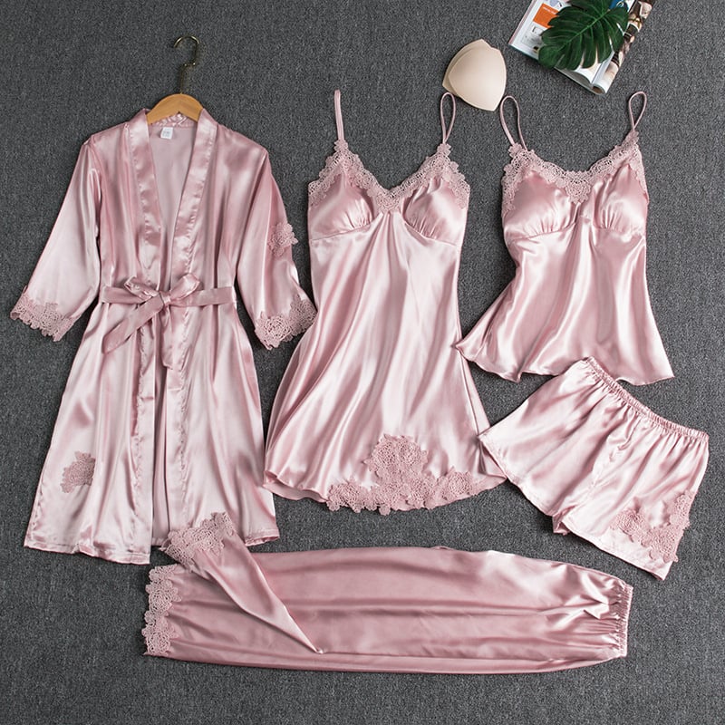 Ensemble de nuit Femme Satin glacé Deux pièces
