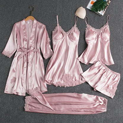 Ensemble de nuit Femme Satin glacé Deux pièces