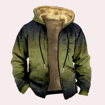 Veste Parka Hiver Homme avec Capuche et Fermeture Éclair Imperméable