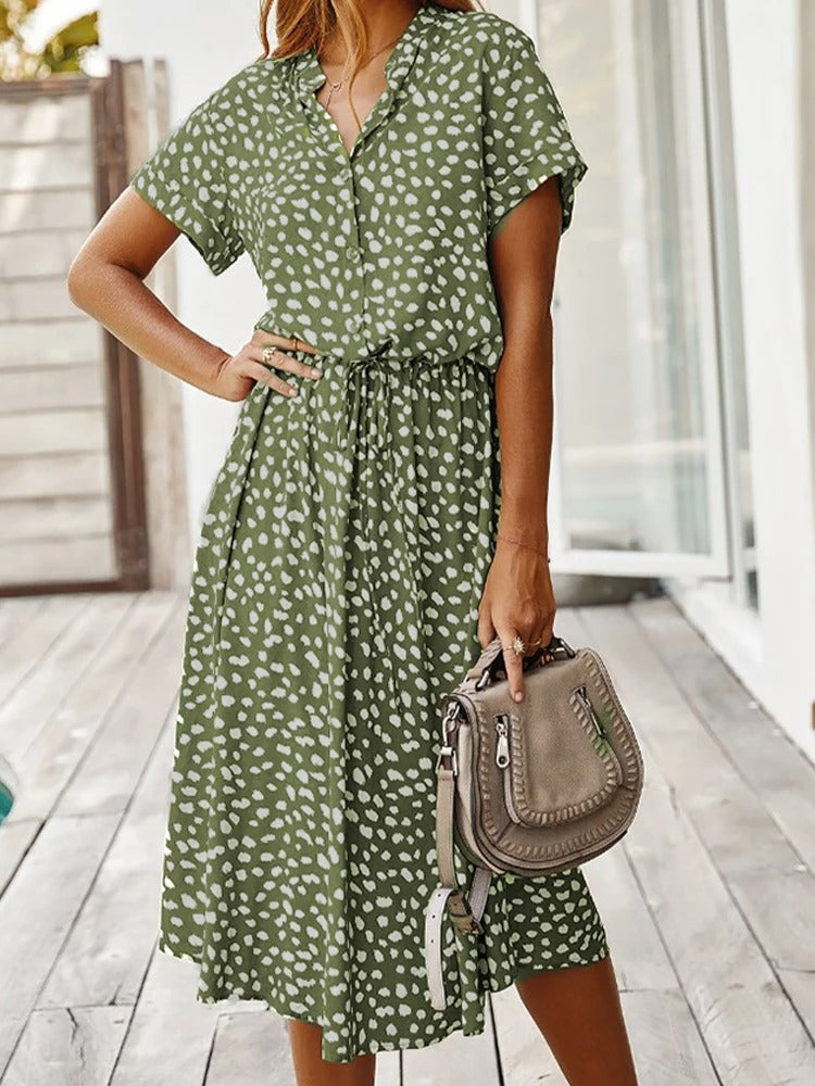 Robe Femme Confortable Mi-Longue Élégante