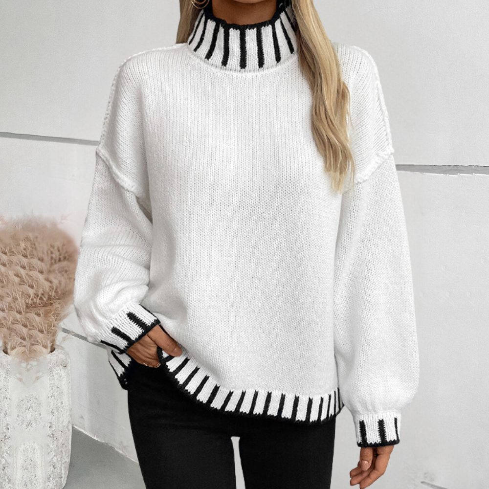 LUA - Pull Col Roulé Élégant pour Femmes