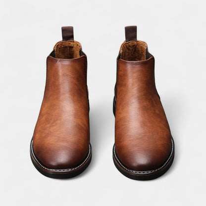 Bottes Chelsea Homme cuir synthétique élastique