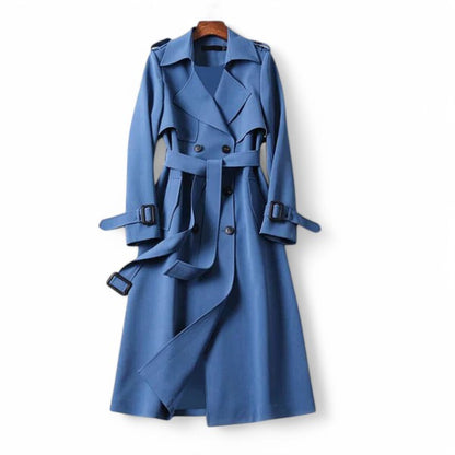 Trench-coat femme classique mi-longueur léger