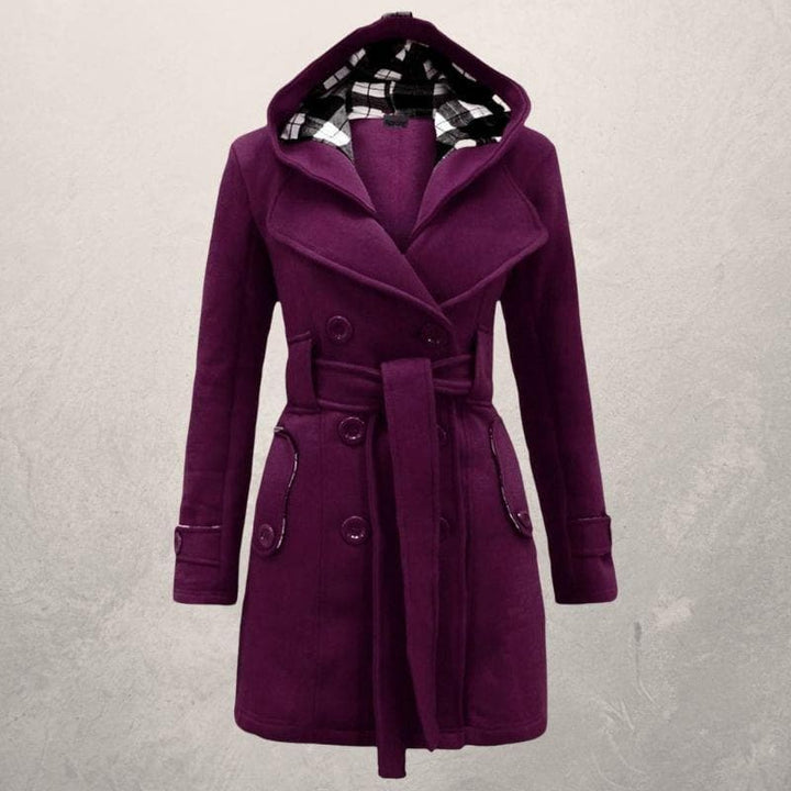 Manteau Chic à Capuche Élégant avec Ceinture - vue 7