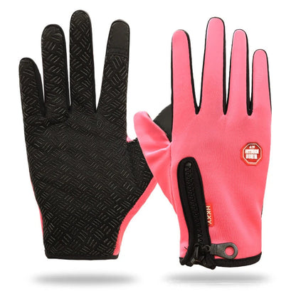 Gants d'Hiver Imperméables pour Adultes avec Fermeture Éclair