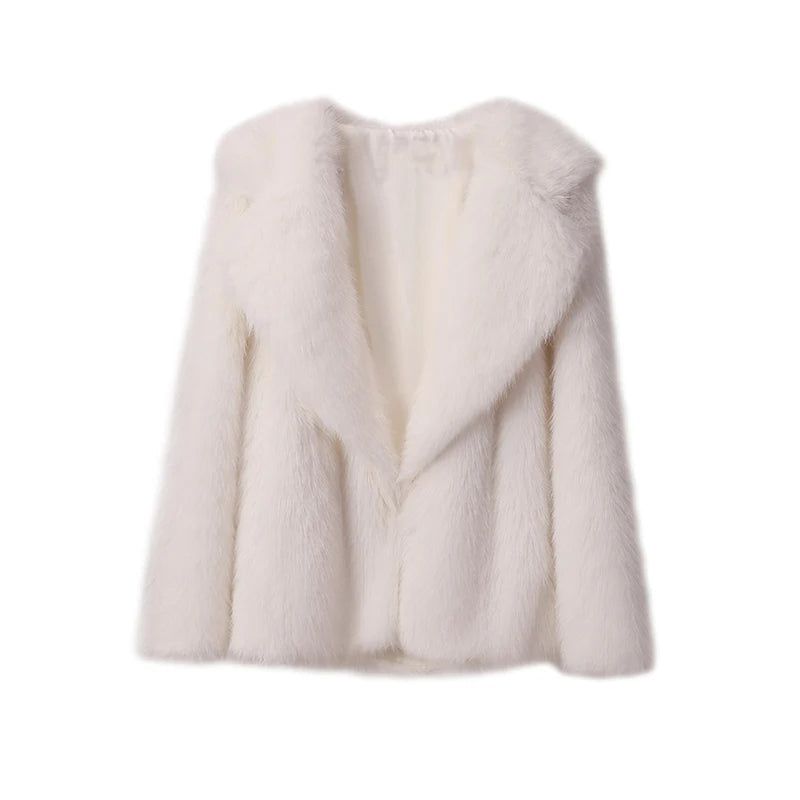 Manteau Femme Hiver Chic avec Fermeture Éclair Dissimulé