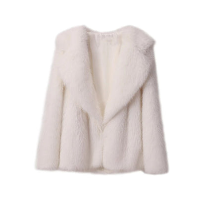 Manteau Femme Hiver Chic avec Fermeture Éclair Dissimulé