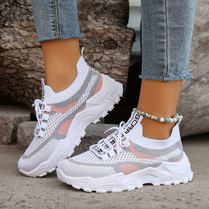 Baskets Femme Blanches et Grises Confort