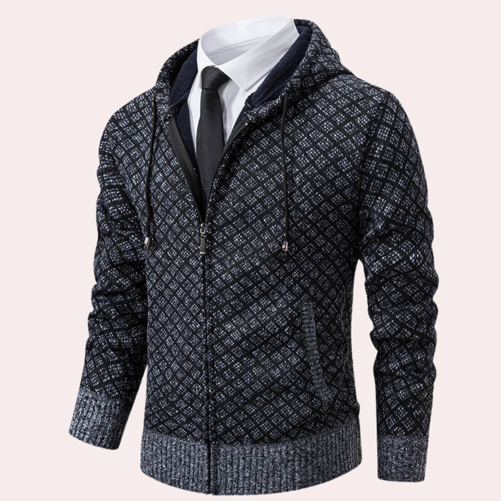 KEKOA - Cardigan à Capuche Tricoté Moderne pour Hommes