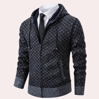 KEKOA - Cardigan à Capuche Tricoté Moderne pour Hommes
