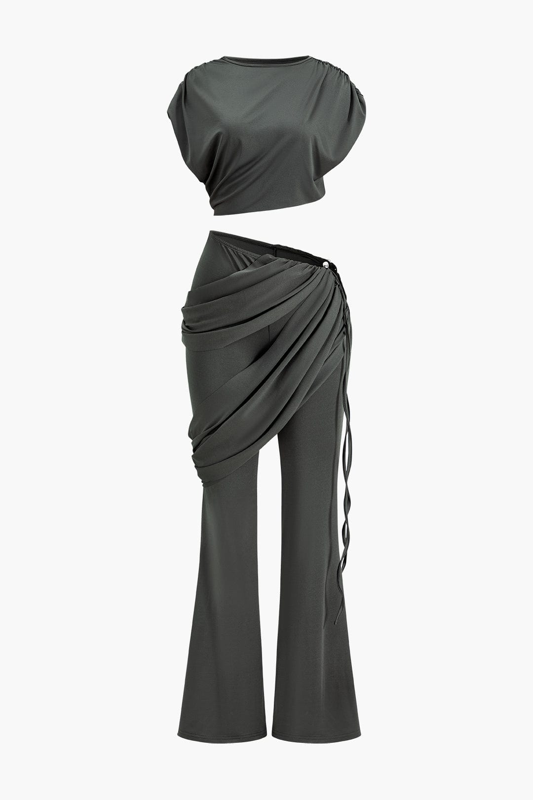 Robe deux pièces élégante avec détails drapés