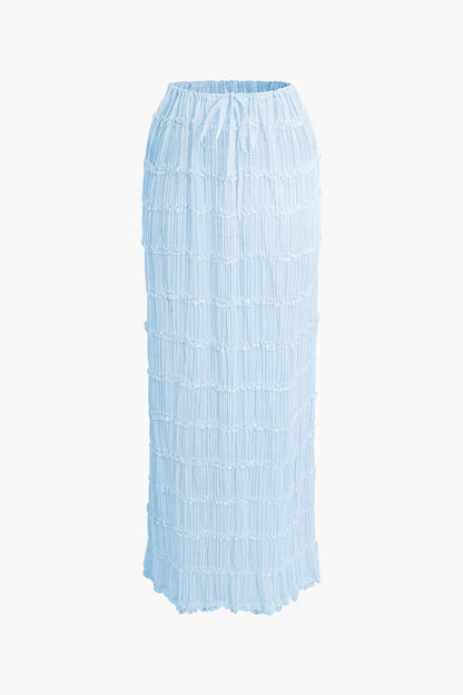 Robe de soirée deux pièces plissée élégante