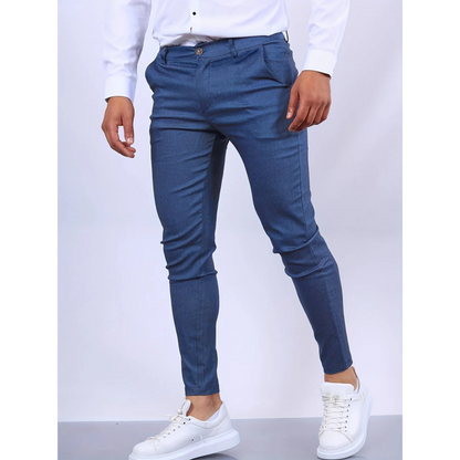 Pantalon Homme Élégant Taille Slim