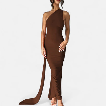 Robe femme maxi épaule dénudée tendance été