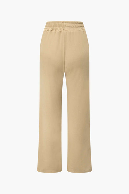 Ensemble Deux Pièces Élégant Asymétrique et Pantalon Large