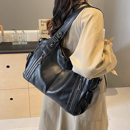 Sac à Main Cuir Femmes avec Poches Intérieures - PanierRoyale