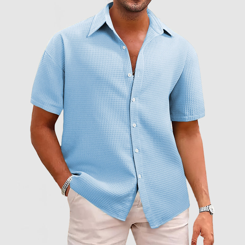 Chemise Homme Waffel Confortable et Élégante