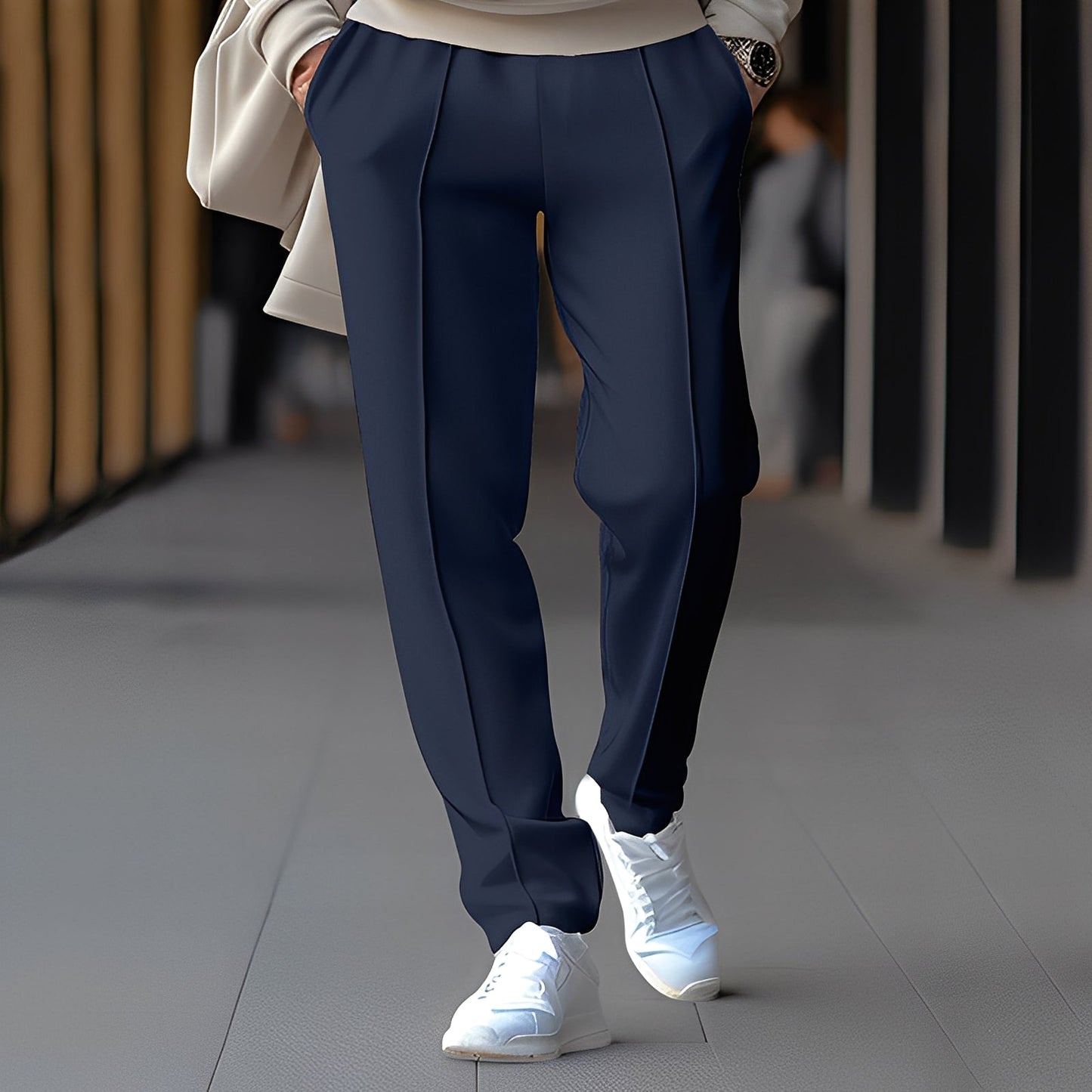 Pantalon Homme Classique Taille Étroite pour Bureau